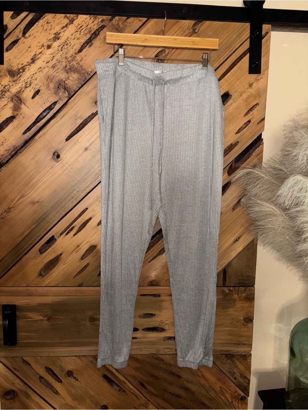 Cuddl Duds Light Gray Ribbed Lounge Cardigan & Joggers Set - Picture 4 of 6